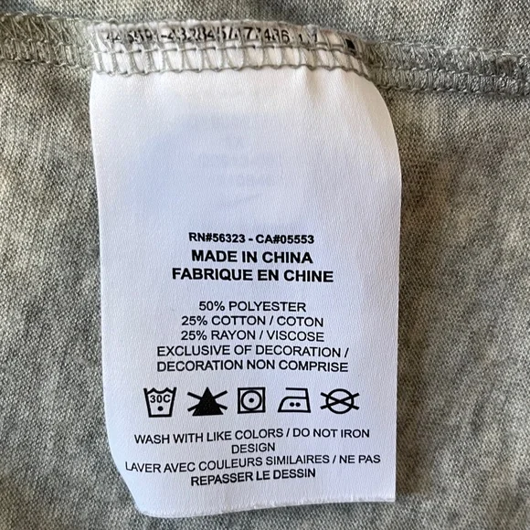 Nike Women's Size 1X ( Oversized ) Heather Gray Tee with Black Outline Logo - Picture 5 of 5